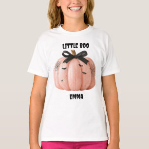 Little Boo Personalized Halloween Pumpkin T-Shirt