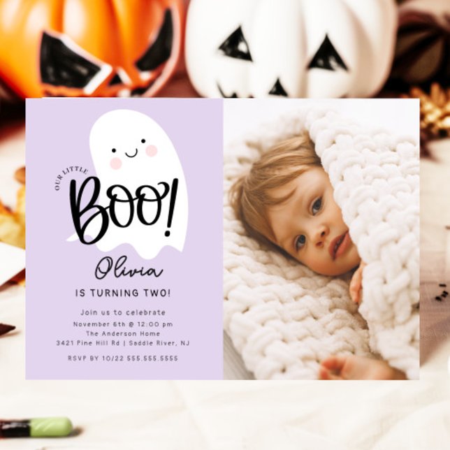 Little Boo Photo Birthday Invitation (Creator Uploaded)