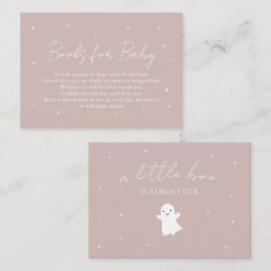 Little Boo Pink Ghost Girl Books for Baby Enclosure Card