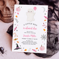 Little Boo Pink Ghost Halloween Baby Shower