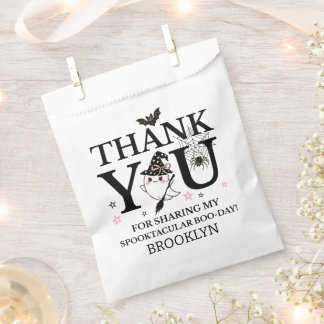 Little Boo Pink Girl Halloween Thank You Birthday Favour Bags