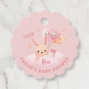 Little Boo Pink Halloween Baby Shower Favour Tags