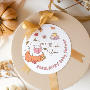 Little Boo Pink Whimsical Books Baby Shower Favour Tags