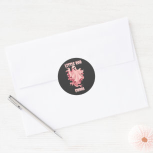 Little Boo Pinkoween Watercolor Ghost Classic Round Sticker