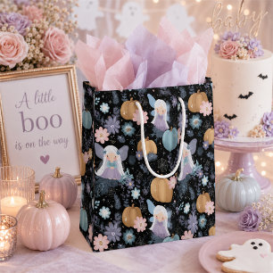 Little Boo Pumpkin Fairy Baby Shower Halloween Medium Gift Bag