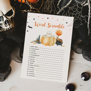 Little Boo Pumpkin Halloween Word Scramble Game