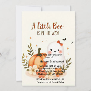 Little Boo Pumpkin Patch Baby Shower Invitation