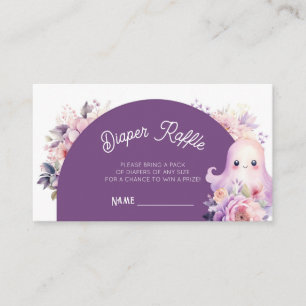 Little Boo Purple Halloween Diaper raffle ticket  Enclosure Card