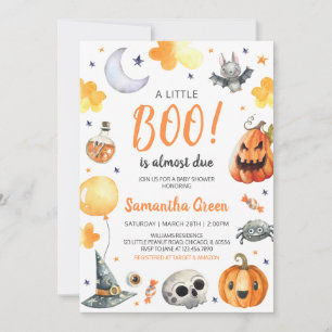 Little Boo Scary Halloween Baby Shower Invitation