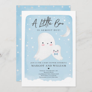 Little Boo Shower Halloween Ghost Baby Shower Invitation