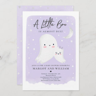 Little Boo Shower Halloween Ghost Baby Shower Invitation