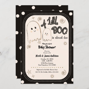 Little BOO Whimsical Ghost Halloween Baby Shower Invitation