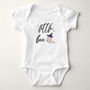 Little Boo Witch Ghost Cute Girls Baby Bodysuit