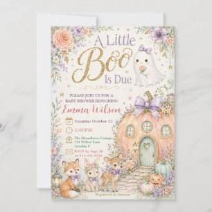 Little Boo Woodland Baby Shower Invitation