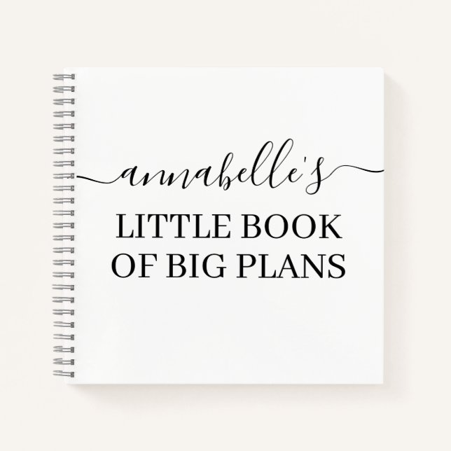 Little Book Of Big Plans Notebook (Front)