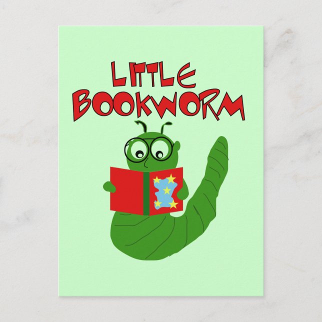 Little Bookworm Tshirts and Gifts Postcard (Front)