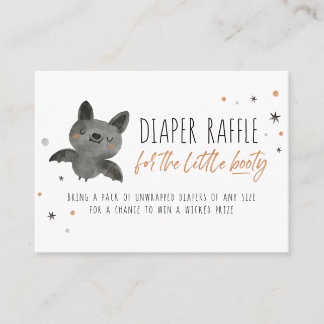 Little BOOty Diaper Raffle Enclosure Card (Front)