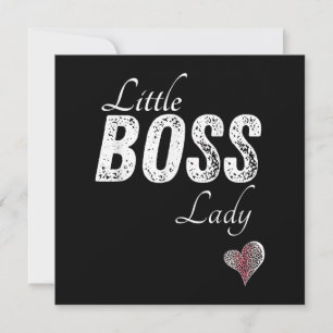 Little Boss Lady Baby Children Toddler Girl Short Invitation