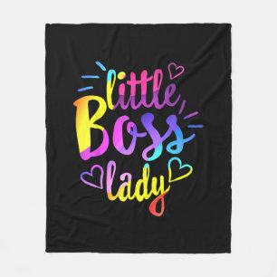 Little Boss Lady Girls Kids Daughter Baby mini bos Fleece Blanket