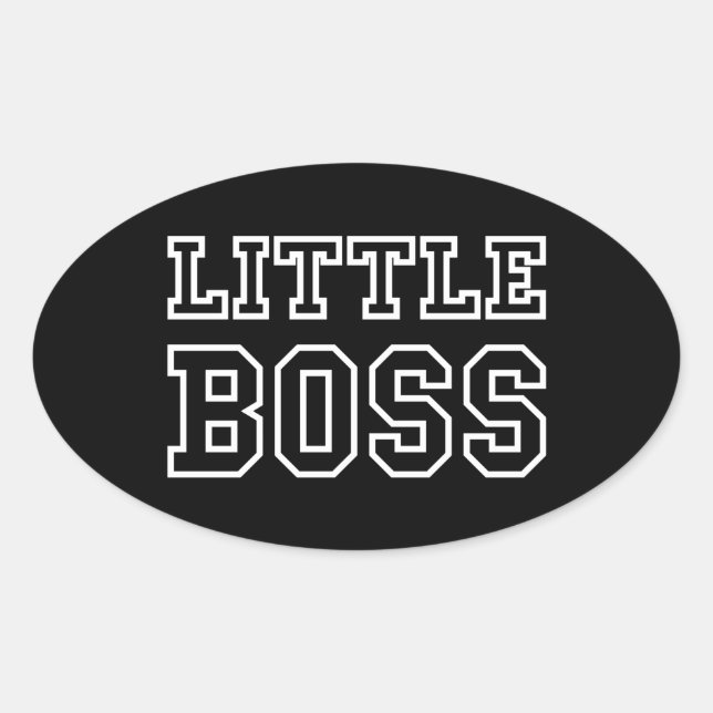 LITTLE BOSS OVAL STICKER (Front)