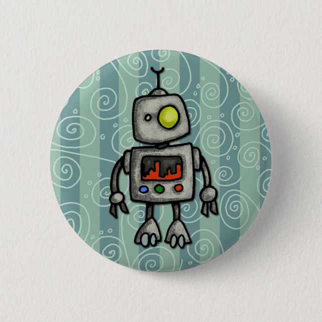 little bot 6 cm round badge (Front)