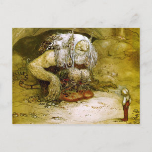 Little Boy and Troll Postcard