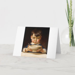 Little Boy at Breakfast Card