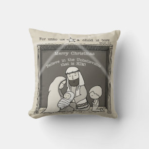 Little Boy at the Manger-Merry Christmas Cushion