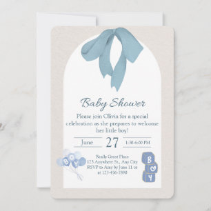 Little Boy Baby Shower Invitation