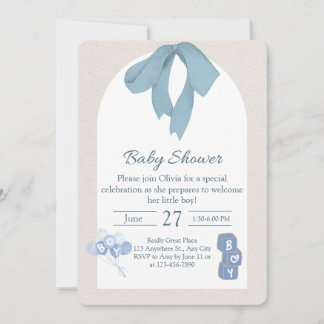 Little Boy Baby Shower Invitation