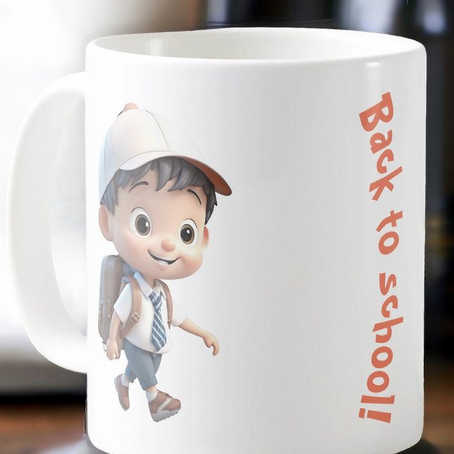 Little boy back to school coffee mug (Creator Uploaded)