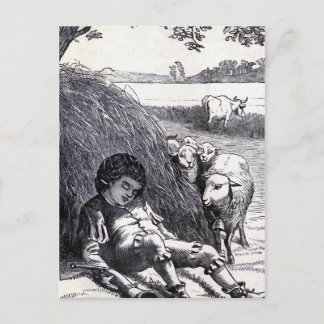 "Little Boy Blue" Vintage Illustration Postcard