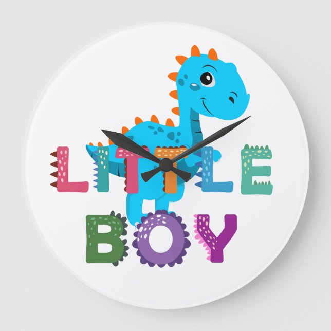Little boy dino large clock (Front)