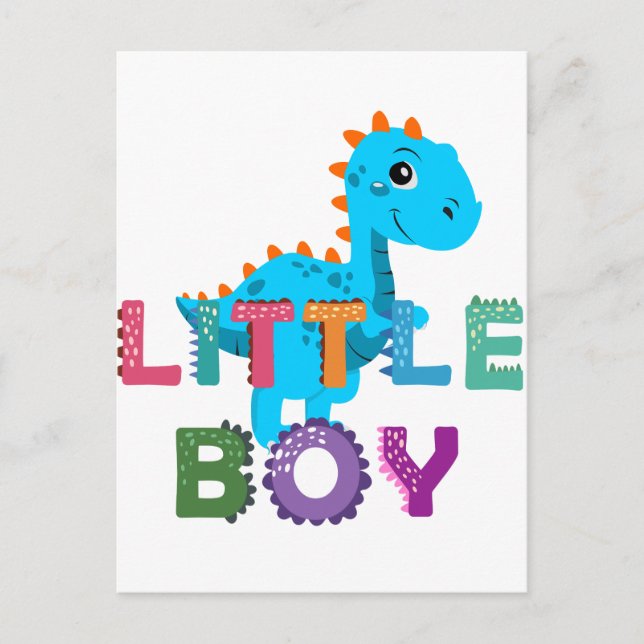 Little boy dino postcard (Front)