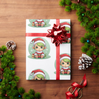 Little Boy Elf Xmas Magic Wrapping Paper