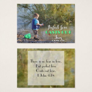Little Boy Fishing Casting Out Fear Prayer Card