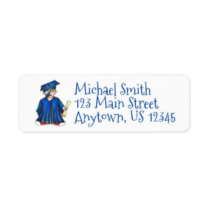 Little Boy Graduate Blue Cap Gown Graduation Party