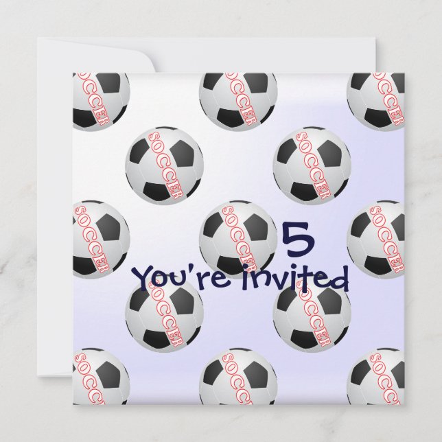Little Boy Invitation soccer (Front)