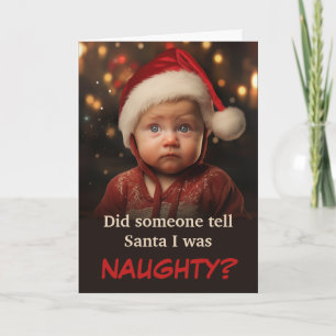 Little Boy Naughty List Christmas Card