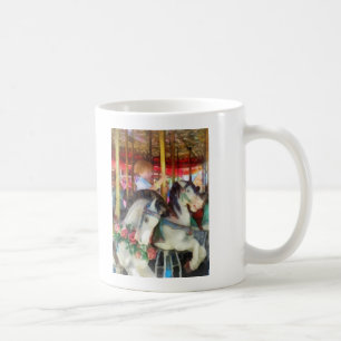 Little Boy on Carousel Coffee Mug