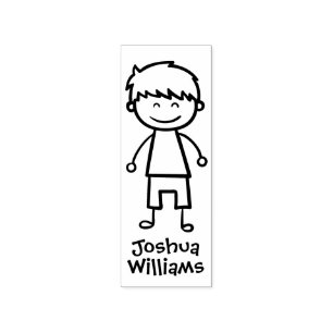 Little Boy Personalised Rubber Stamp