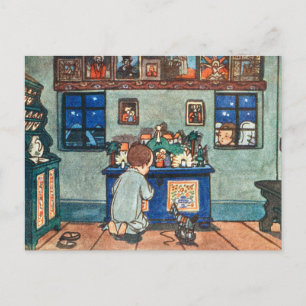 Little Boy Praying Holiday Postcard