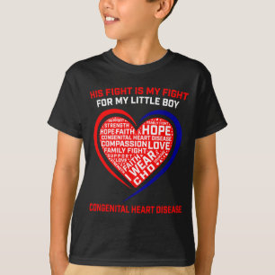 Little Boy Son Chd Awareness Month Products Heart T-Shirt