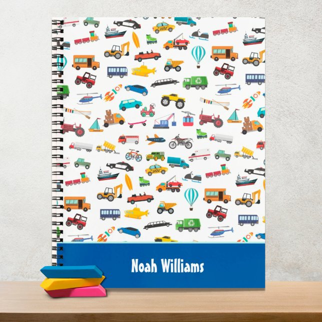 Little Boy Things That Move Vehicle Car School Notebook (Creator Uploaded)