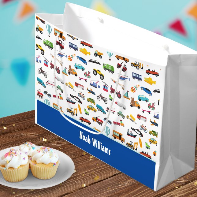 Little Boy Things That Move Vehicle Cars Kid Large Gift Bag (Creator Uploaded)