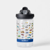 Little Boy Things That Move Vehicle Cars Kid Water Bottle (Front)