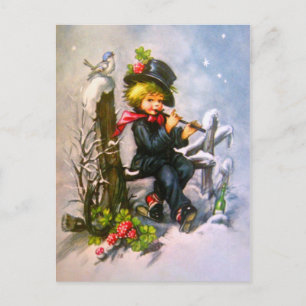 Little Boy with Flute Postcard