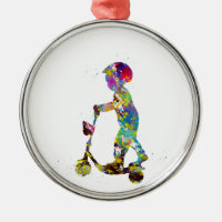 Little boy with scooter