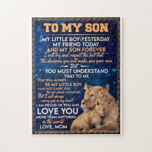 Little Boy Yesterday Friend Today-Lion Mum To Son  Jigsaw Puzzle