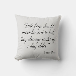Little boys should never go to bed quote, cushion